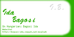 ida bagosi business card